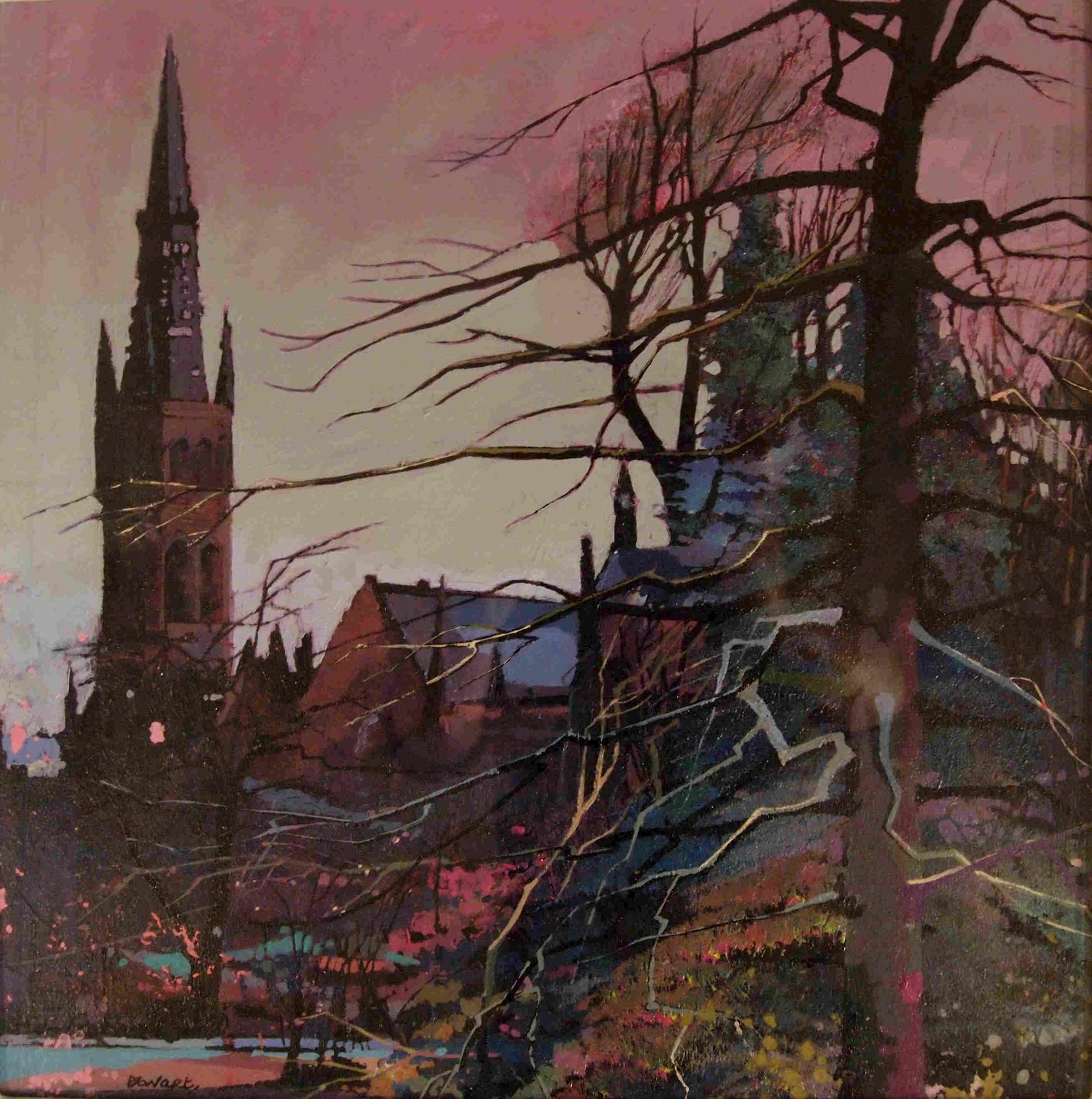 'Glasgow University, Winter' by artist Carol Dewart